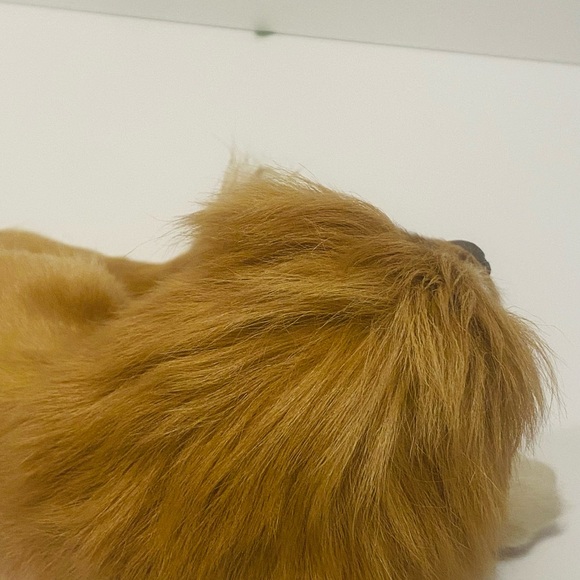 Vintage Lion Figurine Real Fur Glass Eyes Hair Sculpture Very Rare 9”-5” - Picture 7 of 12